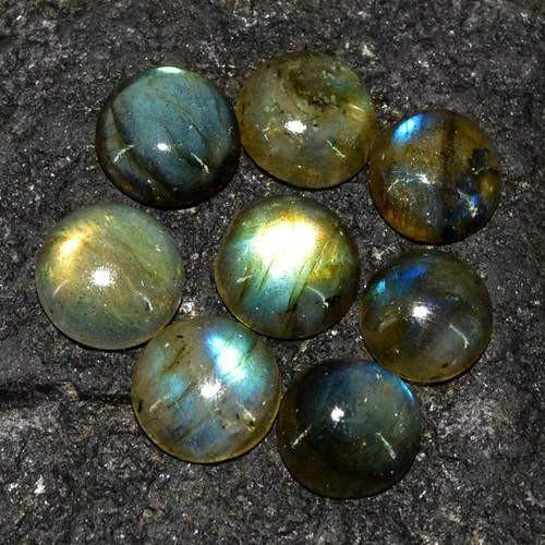 gemsmore:Genuine Labradorite Round Shape Gemstone Lot