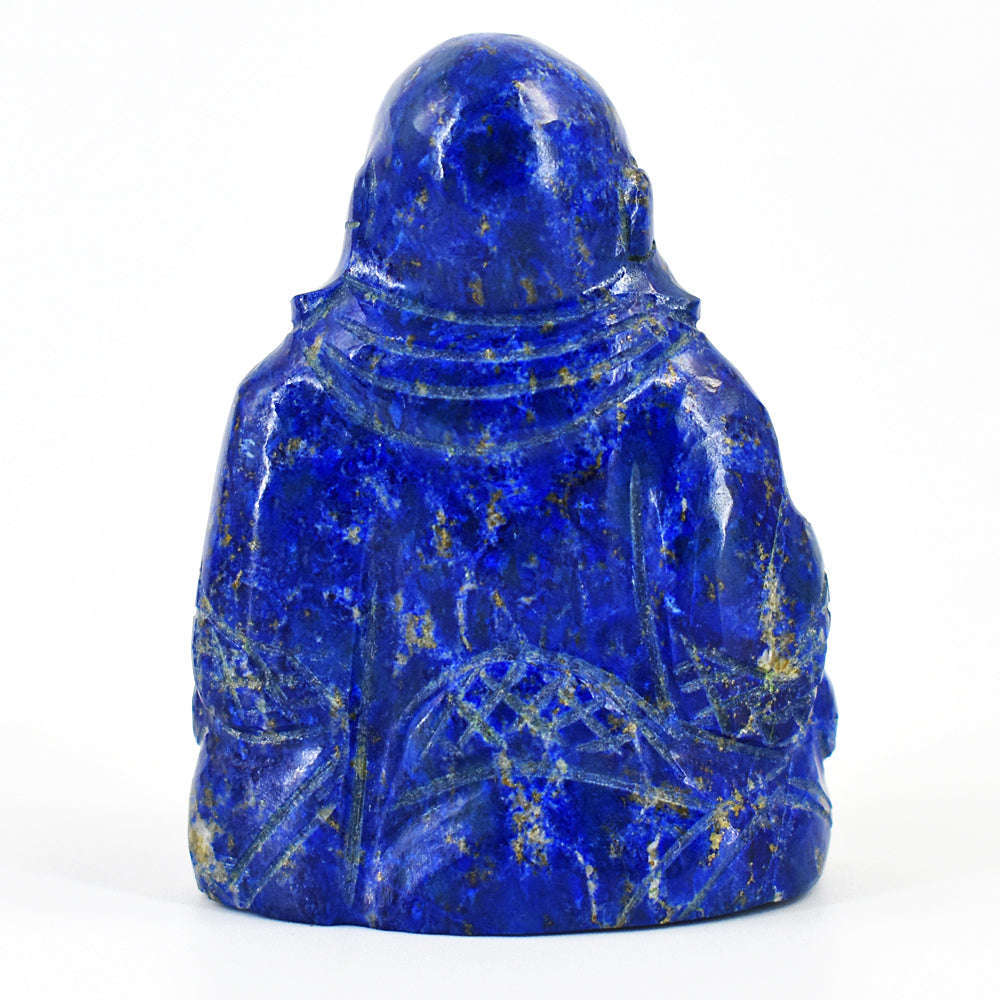 gemsmore:Genuine Lapis Lazuli  Hand Carved Genuine Crystal Gemstone Carving Laughing Buddha