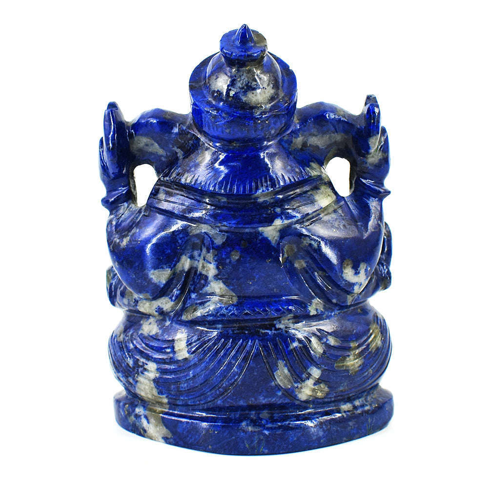 gemsmore:Genuine Lapis Lazuli  Hand Carved Genuine Crystal Gemstone Carving Lord Ganesha