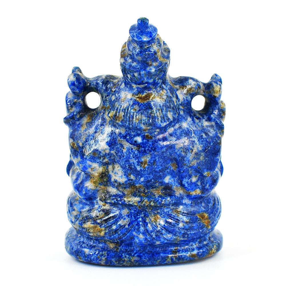 gemsmore:Genuine Lapis Lazuli  Hand Carved Genuine Crystal Gemstone Carving Lord Ganesha