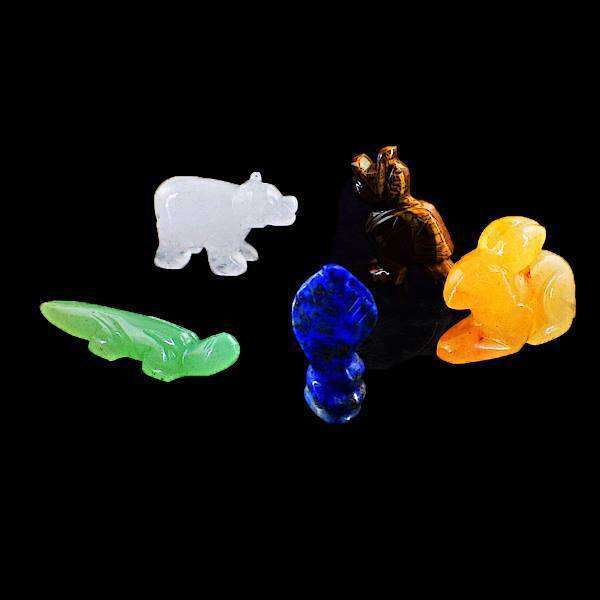 gemsmore:Genuine Mix Gem Animal Lot Carving Gemstone