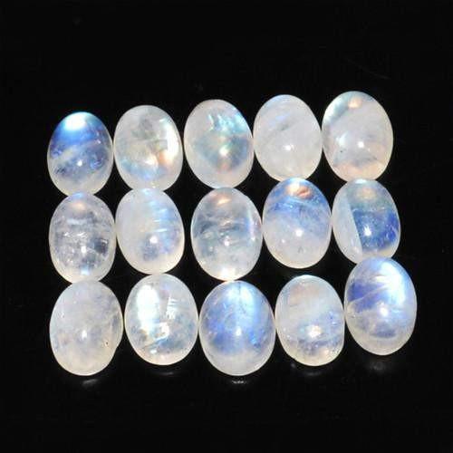 gemsmore:Genuine Moonstone Oval Shaped Gemstone Lot