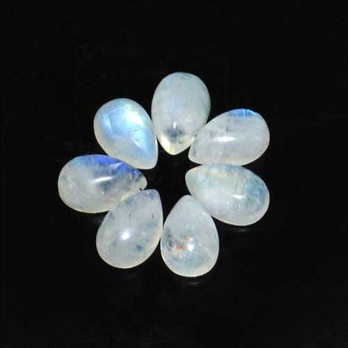 gemsmore:Genuine Moonstone Pear Shaped Gemstone Lot