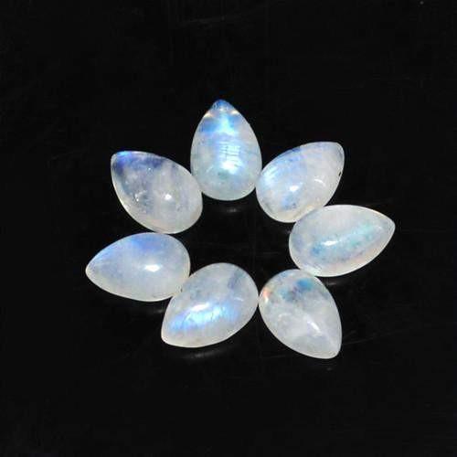 gemsmore:Genuine Moonstone Pear Shaped Gemstone Lot