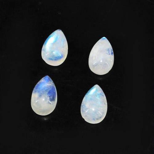 gemsmore:Genuine Moonstone Pear Shaped Gemstone Lot