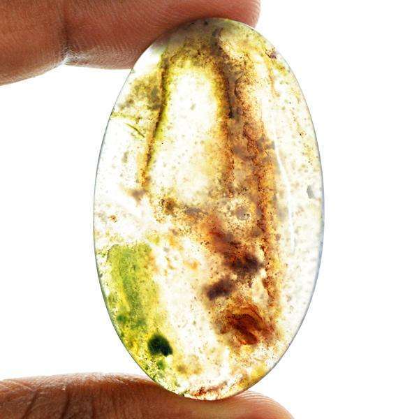 gemsmore:Genuine Moss Agate Oval shape Untreated Loose Gemstone