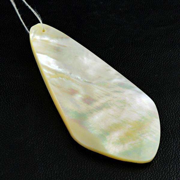 gemsmore:Genuine Mother Pearl Carved Loose Drilled Gemstone