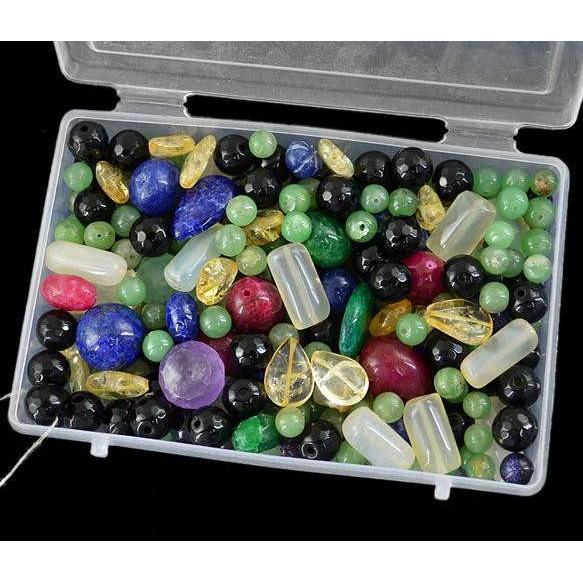gemsmore:Genuine Multicolor Drilled Beads Lot Box