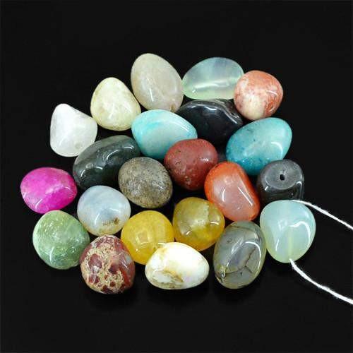 gemsmore:Genuine Multicolor Drilled Beads Lot