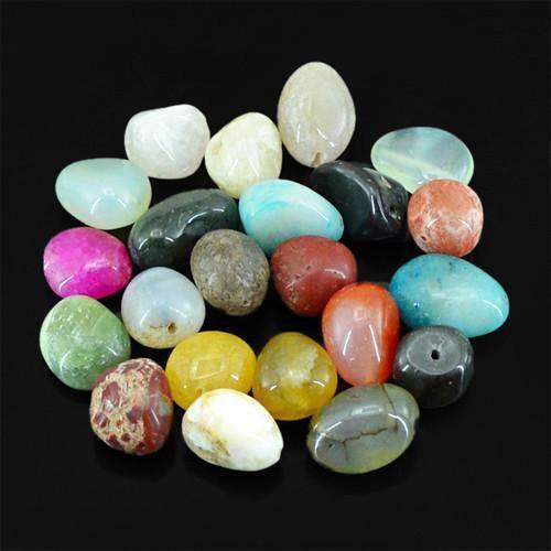 gemsmore:Genuine Multicolor Drilled Beads Lot