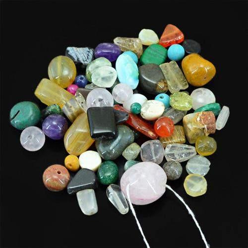 gemsmore:Genuine Multicolor Drilled Beads Lot