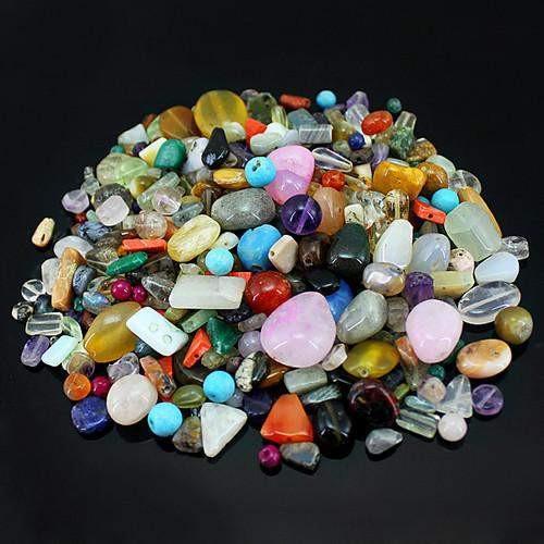 gemsmore:Genuine Multicolor Drilled Beads Lot