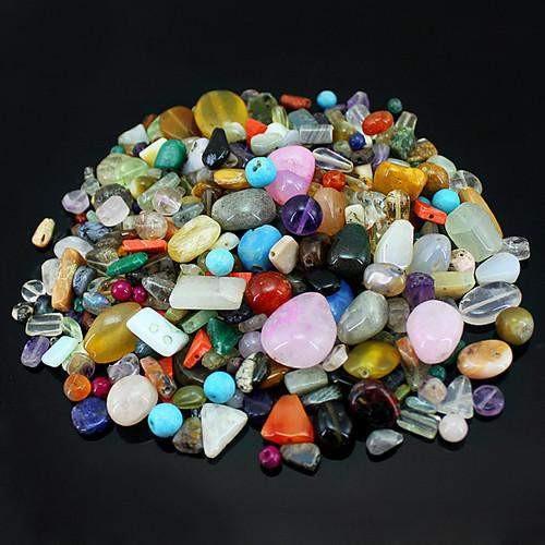 gemsmore:Genuine Multicolor Drilled Beads Lot