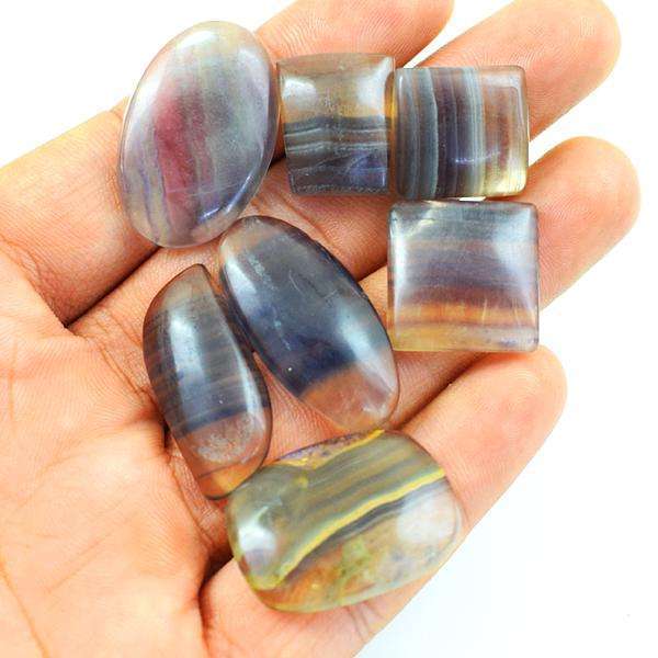 gemsmore:Genuine Multicolor Fluorite Untreated Loose Gemstone Lot