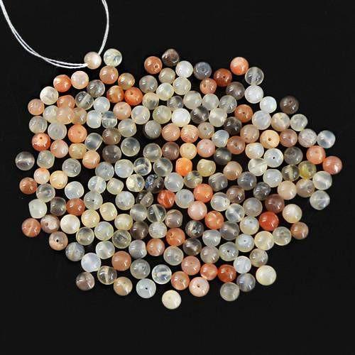 gemsmore:Genuine Multicolor Moonstone Drilled Beads Lot