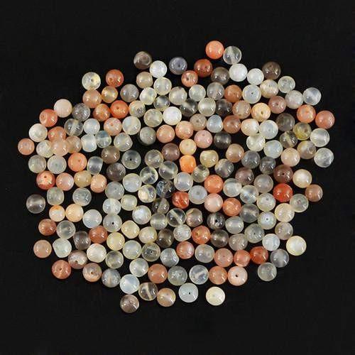 gemsmore:Genuine Multicolor Moonstone Drilled Beads Lot