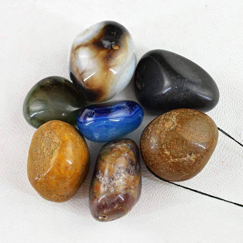 gemsmore:Genuine Multicolor Multi Gemstone Beads Lot - Natural Drilled