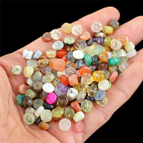 gemsmore:Genuine Multicolor Untreated Drilled Beads Lot