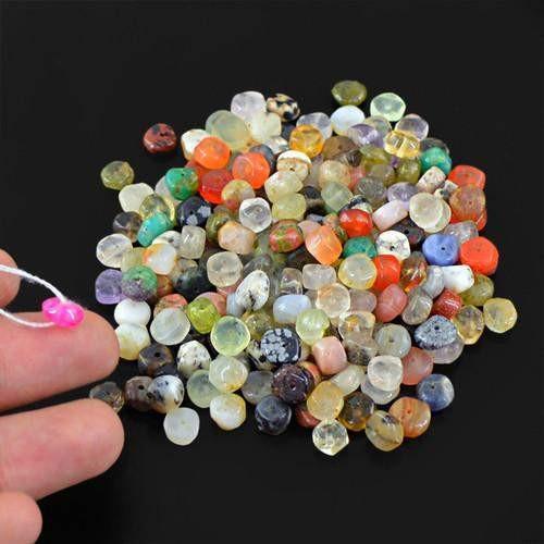 gemsmore:Genuine Multicolor Untreated Drilled Beads Lot