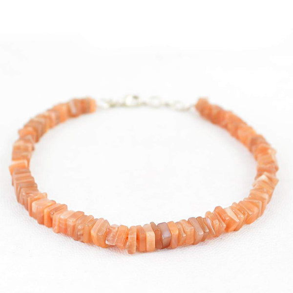 gemsmore:Genuine Natural Agate Bracelet Untreated Beads