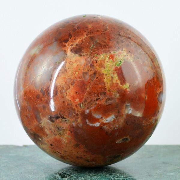 gemsmore:Genuine Natural Brown Ocean Jasper Reiki Healing Ball