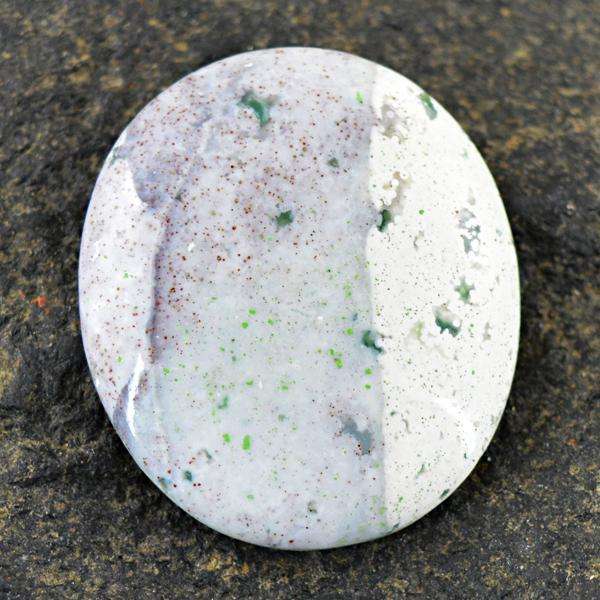 gemsmore:Genuine Natural Oval Shape Dendrite Opal Untreated Loose Gemstone