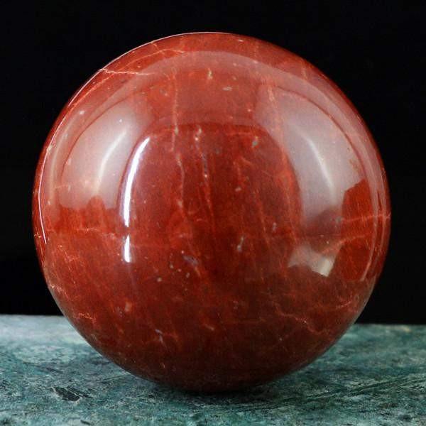 gemsmore:Genuine Natural Red Jasper Healing Ball