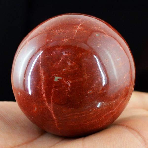 gemsmore:Genuine Natural Red Jasper Healing Ball