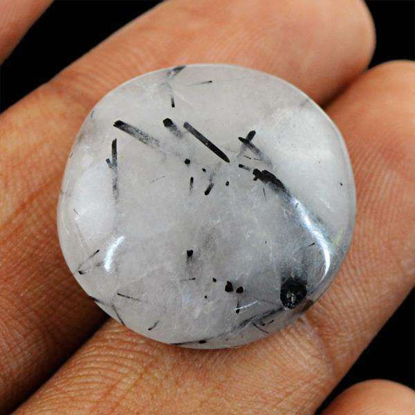 gemsmore:Genuine Natural Rutile Quartz Round Shape Loose Gemstone