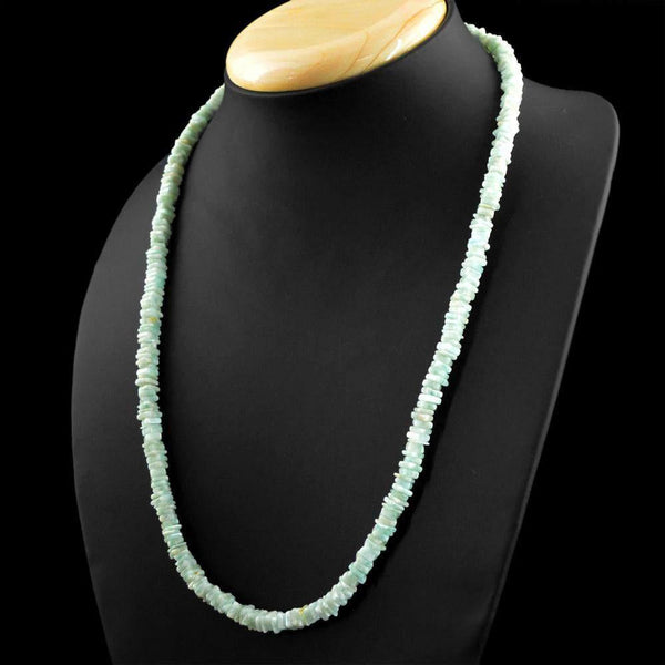 gemsmore:Genuine Natural Untreated Amazonite Beads Necklace
