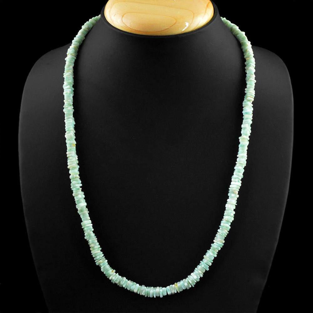 gemsmore:Genuine Natural Untreated Amazonite Beads Necklace