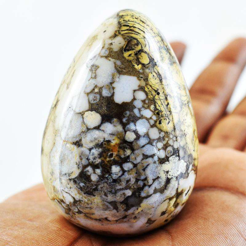 gemsmore:Genuine Ocean Jasper Carved Reiki Healing Egg