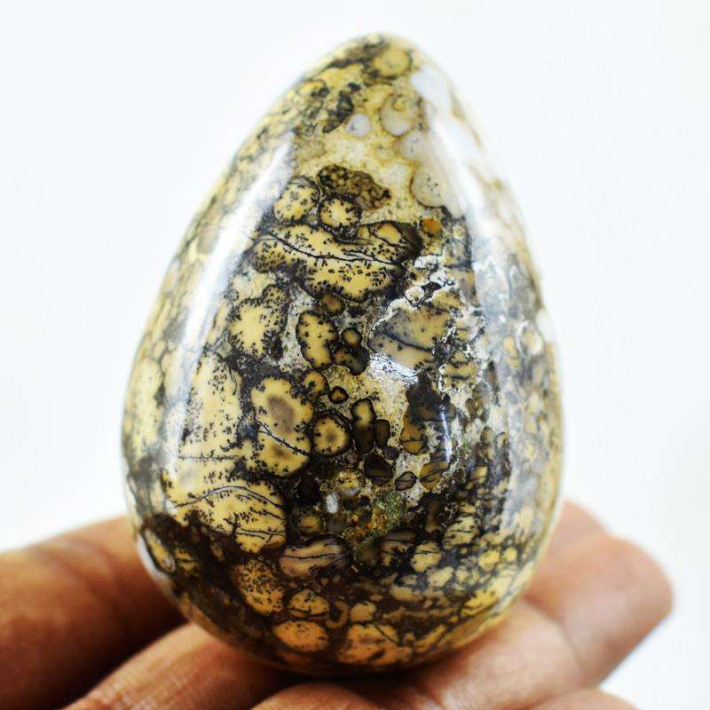 gemsmore:Genuine Ocean Jasper Carved Reiki Healing Egg