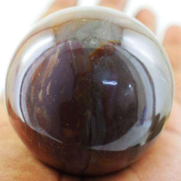 gemsmore:Genuine Ocean Jasper Carved Reiki Healing Sphere