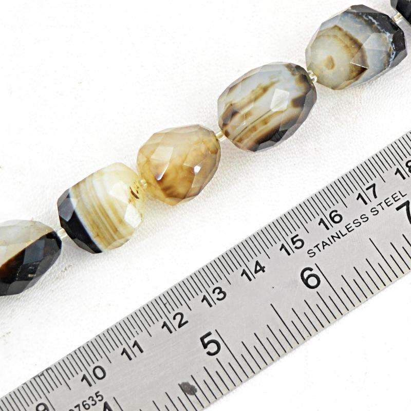 gemsmore:Genuine Onyx Beads Strand - Natural Untreated Drilled