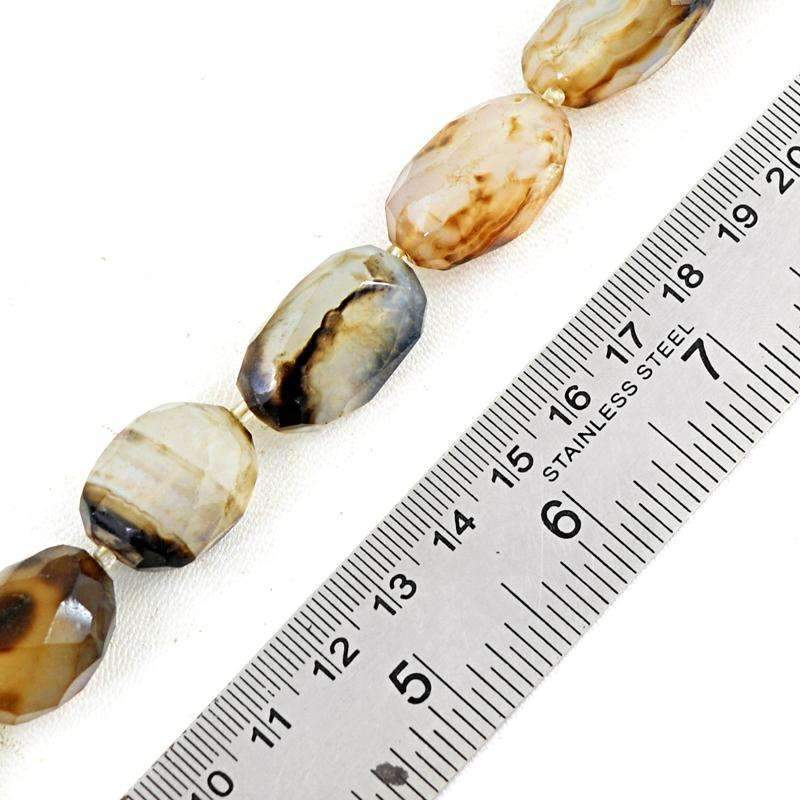 gemsmore:Genuine Onyx Beads Strand Natural Faceted Drilled