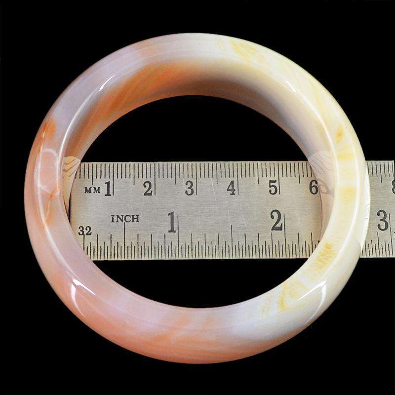 gemsmore:Genuine Onyx Hand Carved Bangle