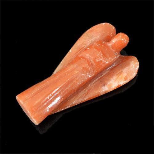 gemsmore:Genuine Orange Aventurine Healing Angel Gemstone