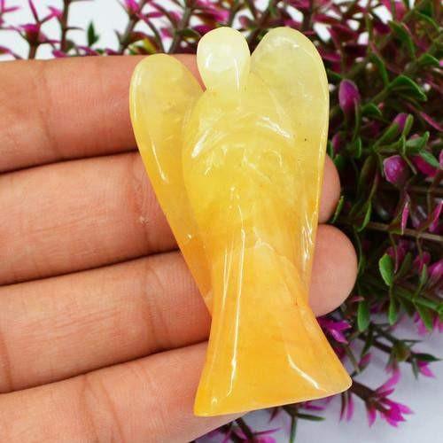 gemsmore:Genuine Orange Aventurine Healing Angel Gemstone