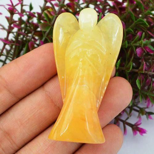 gemsmore:Genuine Orange Aventurine Healing Angel Gemstone