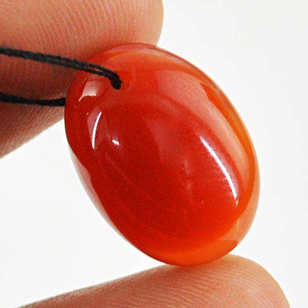 gemsmore:Genuine Orange Aventurine Oval Shape Untreated Drilled Loose Gemstone