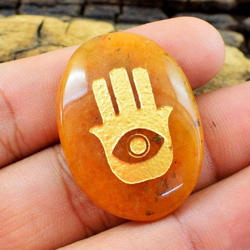 gemsmore:Genuine Orange Aventurine Oval Shape Untreated Loose Gemstone