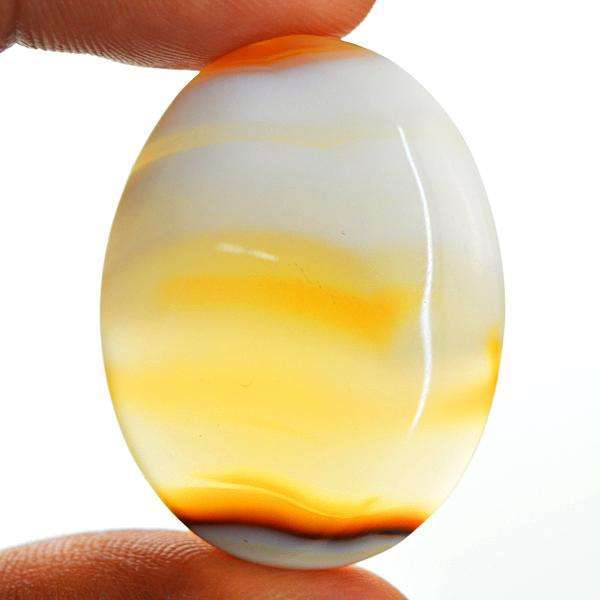 gemsmore:Genuine Oval Shape Agate Untreated Loose Gemstone