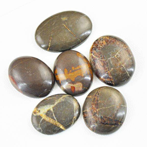 gemsmore:Genuine Oval Shape Amazing Septarian Agate Loose Gemstone Lot