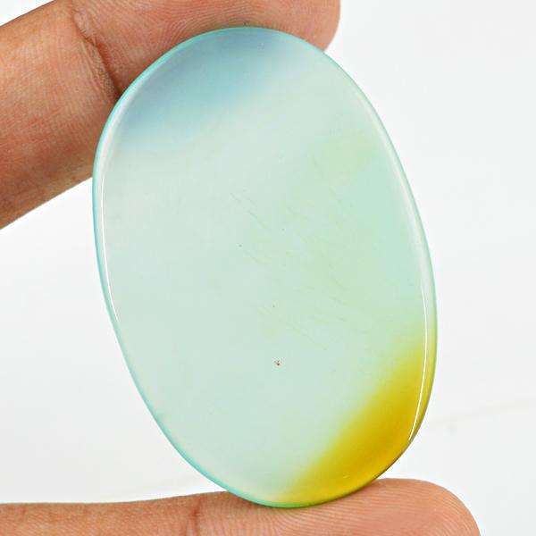 gemsmore:Genuine Oval Shape Blue Onyx Untrreated Loose Gemstone