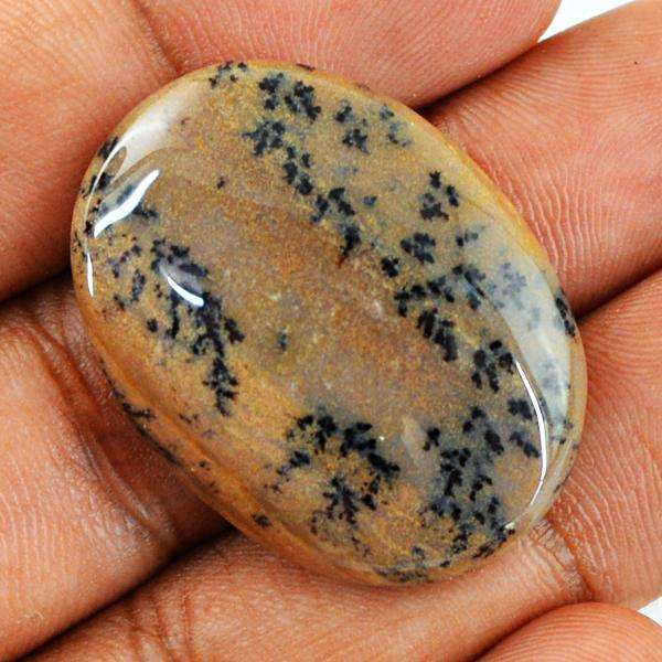gemsmore:Genuine Oval Shape Dendrite Opal Untreated Loose Gemstone