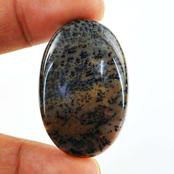 gemsmore:Genuine Oval Shape Dendrite Opal Untreated Loose Gemstone