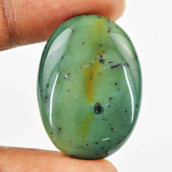 gemsmore:Genuine Oval Shape Dendrite Opal Untreated Loose Gemstone