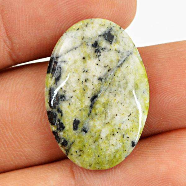 gemsmore:Genuine Oval Shape Forest Green Jasper Untreated Loose Gemstone