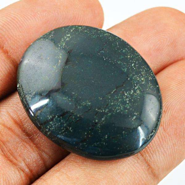 gemsmore:Genuine Oval Shape Green Moss Agate Untreated Loose Gemstone